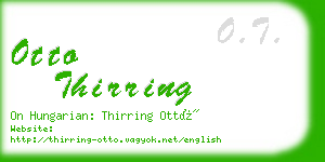 otto thirring business card